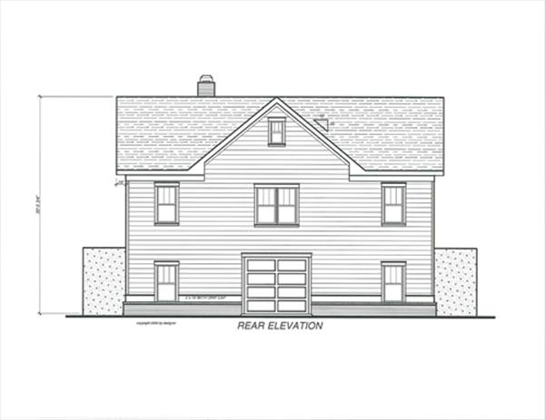 Rear Elevation-Basement Opt. image of LAVINE House Plan